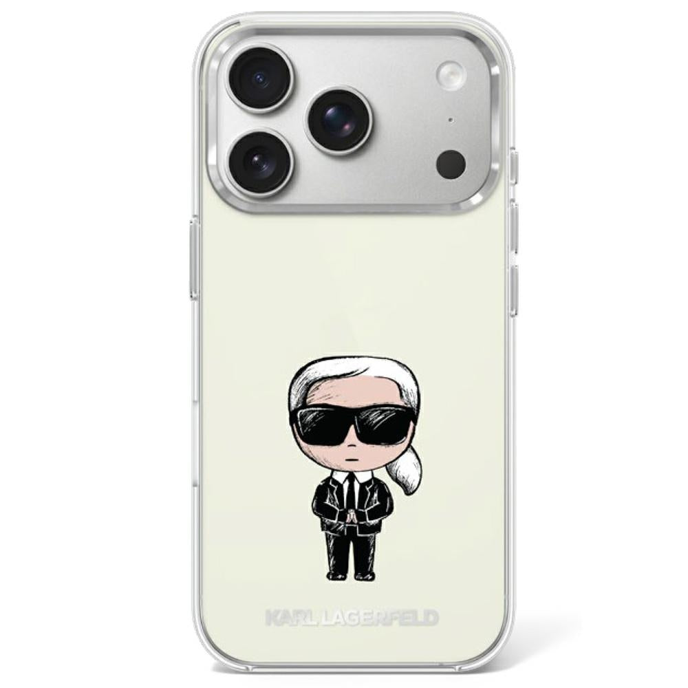 Karl Lagerfeld iPhone 17 Pro/iPhone 18 Pro Deksel Ikonik Sketch Beige
