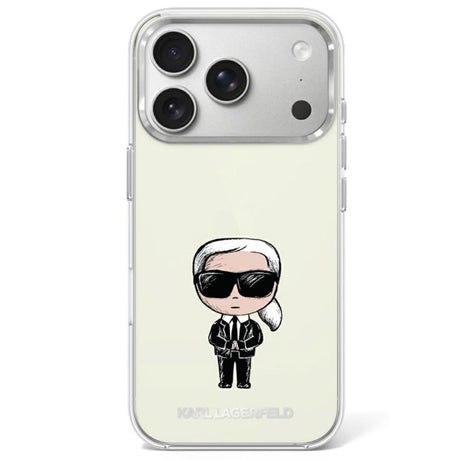 Karl Lagerfeld iPhone 17 Pro/iPhone 18 Pro Deksel Ikonik Sketch Beige