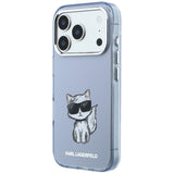 Karl Lagerfeld iPhone 17 Pro/iPhone 18 Pro Deksel Choupette Sketch Blå
