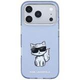 Karl Lagerfeld iPhone 17 Pro/iPhone 18 Pro Deksel Choupette Sketch Blå