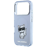 Karl Lagerfeld iPhone 17 Pro/iPhone 18 Pro Deksel Choupette Sketch Blå