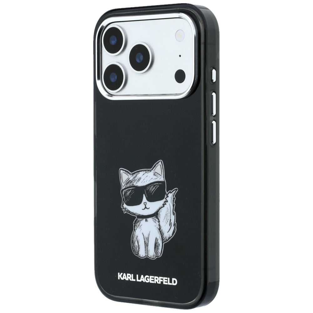 Karl Lagerfeld iPhone 17 Pro/iPhone 18 Pro Deksel Choupette Sketch Svart