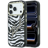 Karl Lagerfeld iPhone 17 Pro/iPhone 18 Pro Deksel Zebra Glitter Gull