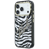 Karl Lagerfeld iPhone 17 Pro/iPhone 18 Pro Deksel Zebra Glitter Gull