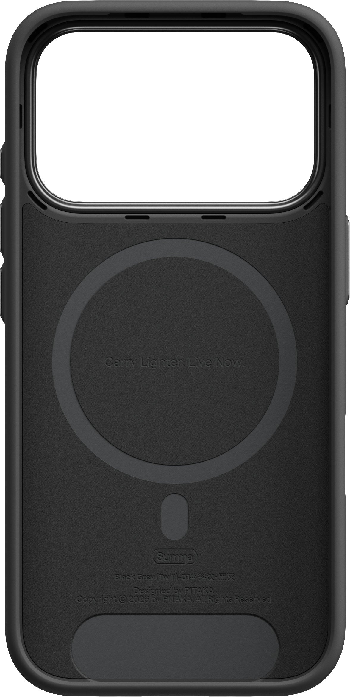 Pitaka iPhone 17 Pro/iPhone 18 Pro Deksel Summa MagSafe Black/Grey Twill