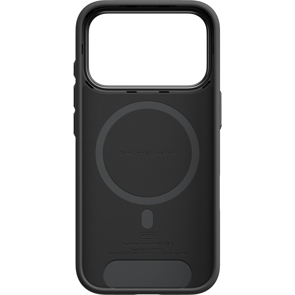 Pitaka iPhone 17 Pro/iPhone 18 Pro Deksel Summa MagSafe Black/Grey Twill