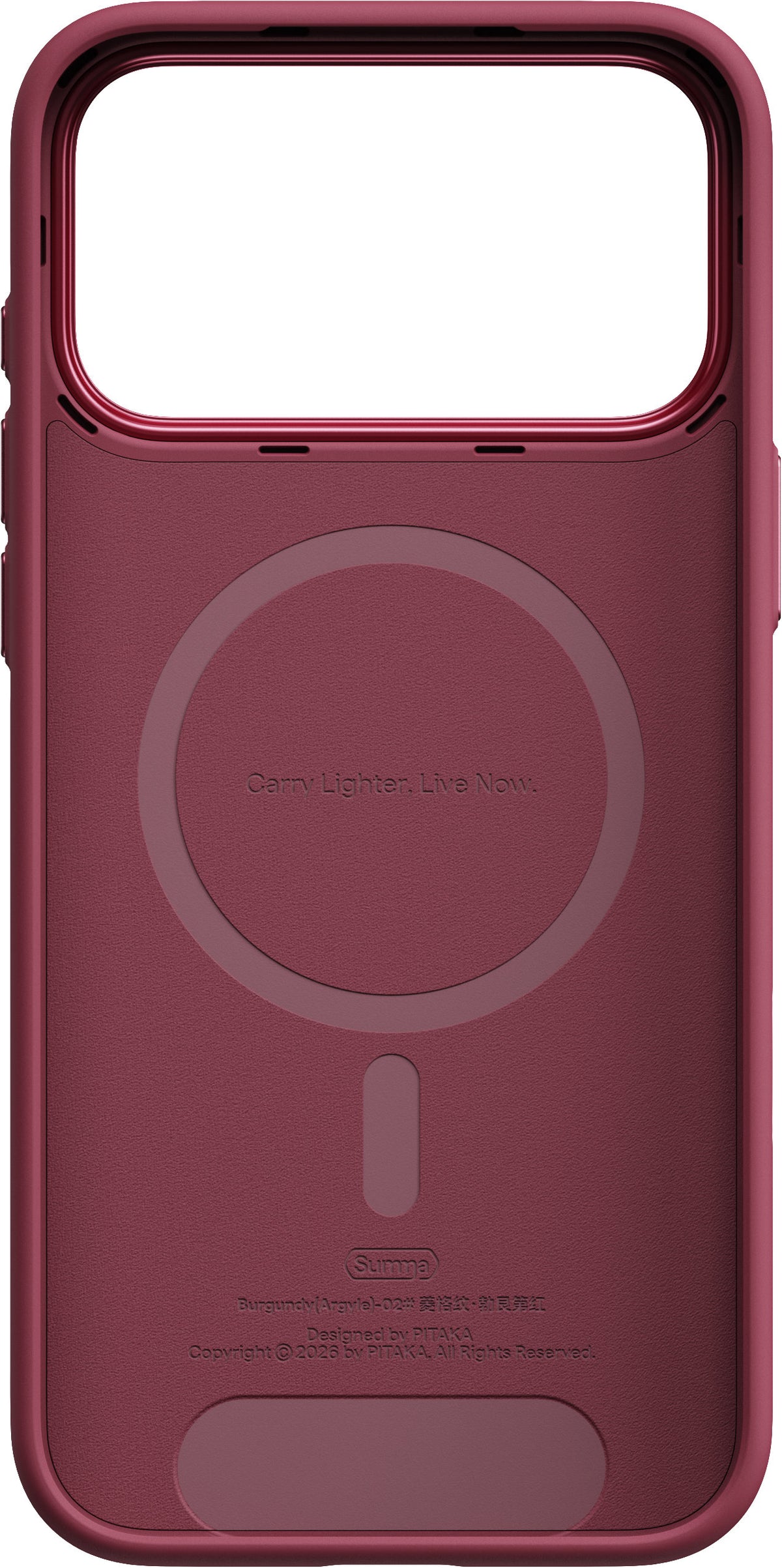 Pitaka iPhone 17 Pro Max/iPhone 18 Pro Max Deksel Summa MagSafe Argyle Burgundy