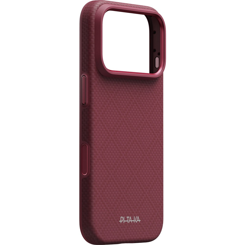 Pitaka iPhone 17 Pro/iPhone 18 Pro Deksel Summa MagSafe Argyle Burgundy