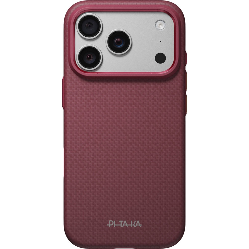 Pitaka iPhone 17 Pro/iPhone 18 Pro Deksel Summa MagSafe Argyle Burgundy