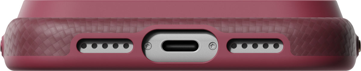 Pitaka iPhone 17 Pro/iPhone 18 Pro Deksel Summa MagSafe Argyle Burgundy