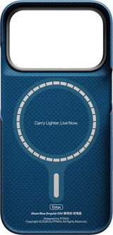 Pitaka iPhone 17 Pro/iPhone 18 Pro Deksel Edge MagSafe Argyle Abyss Blue