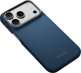 Pitaka iPhone 17 Pro/iPhone 18 Pro Deksel Edge MagSafe Argyle Abyss Blue