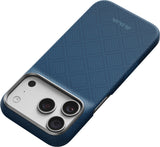 Pitaka iPhone 17 Pro/iPhone 18 Pro Deksel Edge MagSafe Argyle Abyss Blue