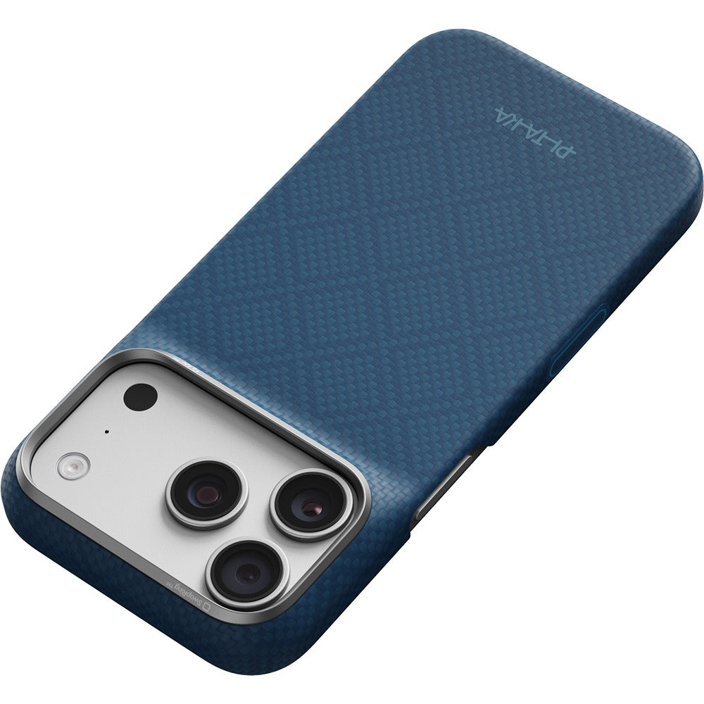 Pitaka iPhone 17 Pro/iPhone 18 Pro Deksel Edge MagSafe Argyle Abyss Blue