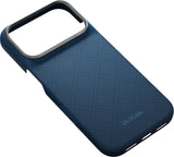 Pitaka iPhone 17 Pro/iPhone 18 Pro Deksel Edge MagSafe Argyle Abyss Blue
