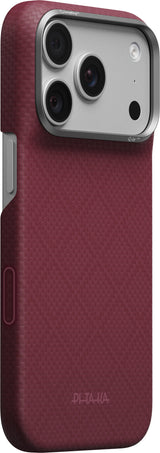 Pitaka iPhone 17 Pro/iPhone 18 Pro Deksel Edge MagSafe Argyle Burgundy