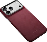 Pitaka iPhone 17 Pro Max/iPhone 18 Pro Max Deksel Edge MagSafe Argyle Burgundy