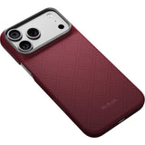 Pitaka iPhone 17 Pro Max/iPhone 18 Pro Max Deksel Edge MagSafe Argyle Burgundy