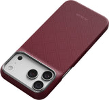 Pitaka iPhone 17 Pro Max/iPhone 18 Pro Max Deksel Edge MagSafe Argyle Burgundy
