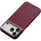 Pitaka iPhone 17 Pro Max/iPhone 18 Pro Max Deksel Edge MagSafe Argyle Burgundy