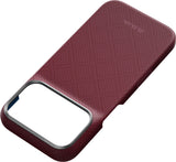 Pitaka iPhone 17 Pro/iPhone 18 Pro Deksel Edge MagSafe Argyle Burgundy