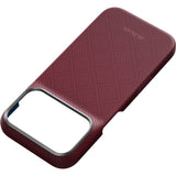 Pitaka iPhone 17 Pro/iPhone 18 Pro Deksel Edge MagSafe Argyle Burgundy
