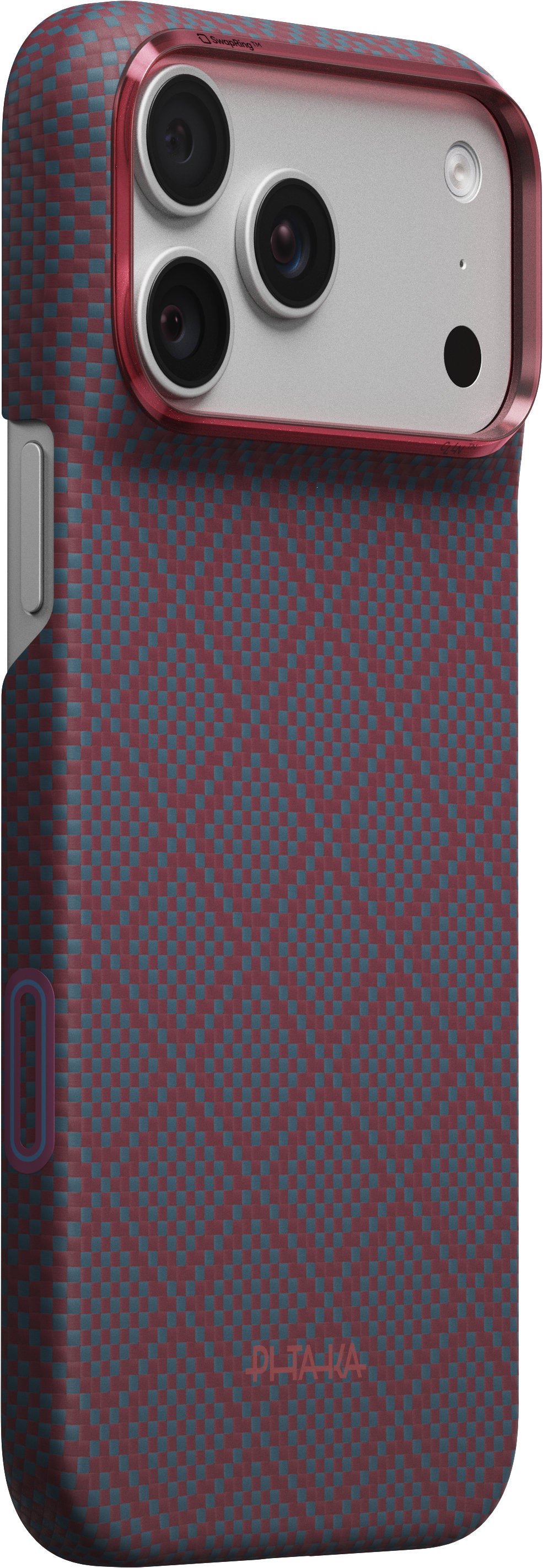 Pitaka iPhone 17 Pro Max/iPhone 18 Pro Max Deksel Edge MagSafe Argyle Blue's Red