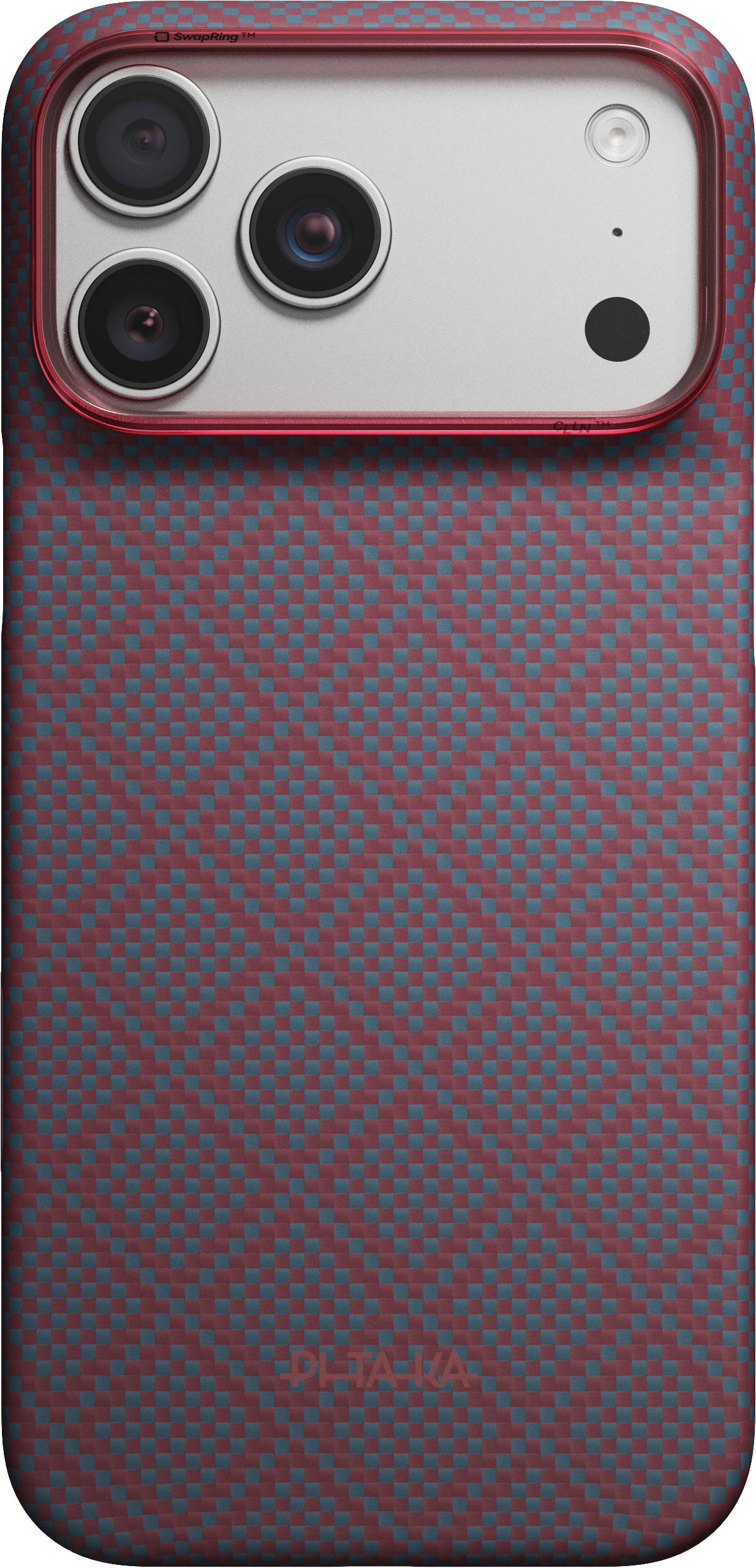 Pitaka iPhone 17 Pro Max/iPhone 18 Pro Max Deksel Edge MagSafe Argyle Blue's Red