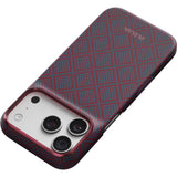 Pitaka iPhone 17 Pro/iPhone 18 Pro Deksel Edge MagSafe Argyle Blue's Red