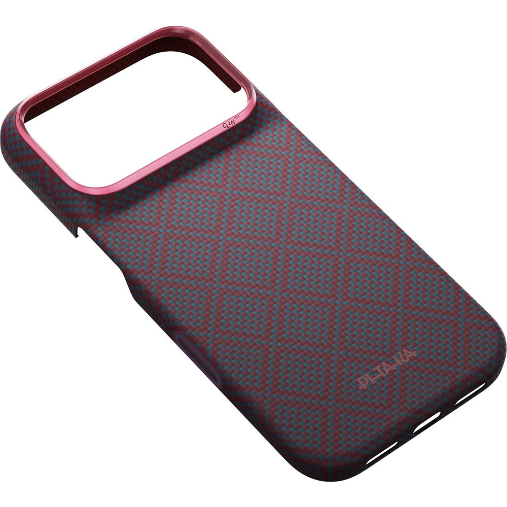 Pitaka iPhone 17 Pro/iPhone 18 Pro Deksel Edge MagSafe Argyle Blue's Red
