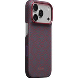 Pitaka iPhone 17 Pro/iPhone 18 Pro Deksel Edge MagSafe Argyle Blue's Red