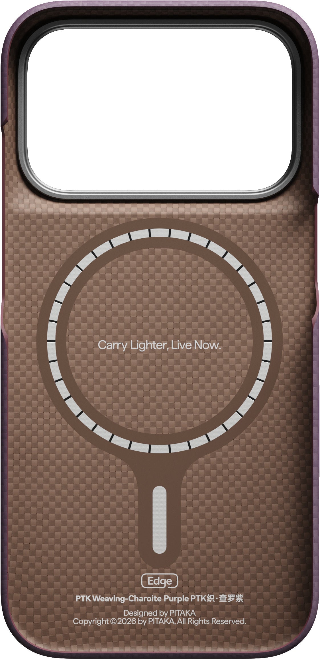 Pitaka iPhone 17 Pro/iPhone 18 Pro Deksel Edge MagSafe Charoite Purple