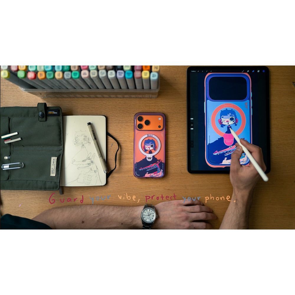 Torras iPhone 17 Pro Deksel Ostand Q3 Air Gawx Neon Night Muse