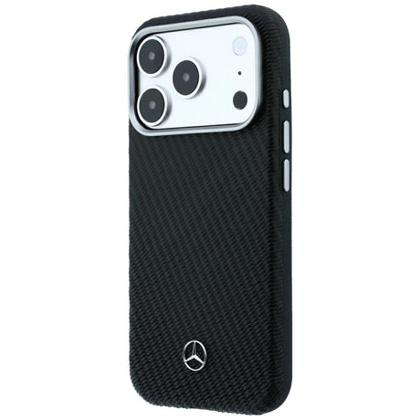 Mercedes Benz iPhone 17 Pro/iPhone 18 Pro Deksel i skinn med treeffekt Svart
