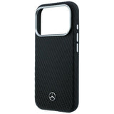 Mercedes Benz iPhone 17 Pro Max/iPhone 18 Pro Max Deksel i skinn med treeffekt Svart
