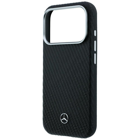 Mercedes Benz iPhone 17 Pro Max/iPhone 18 Pro Max Deksel i skinn med treeffekt Svart