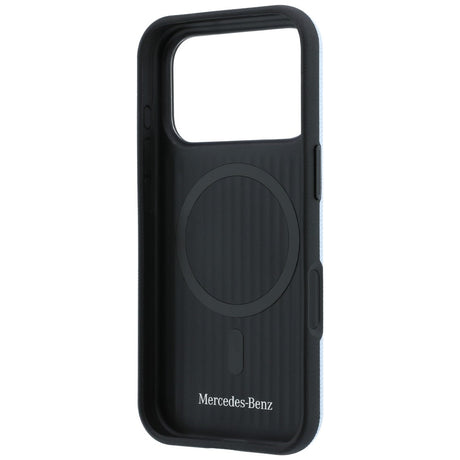 Mercedes Benz iPhone 17 Pro/iPhone 18 Pro Deksel i skinn med treeffekt Blå