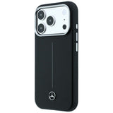 Mercedes Benz iPhone 17 Pro Max/iPhone 18 Pro Max Deksel Leather Iconic Line Svart