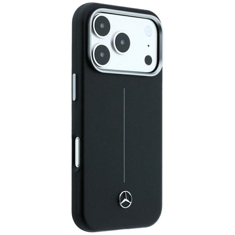 Mercedes Benz iPhone 17 Pro Max/iPhone 18 Pro Max Deksel Leather Iconic Line Svart