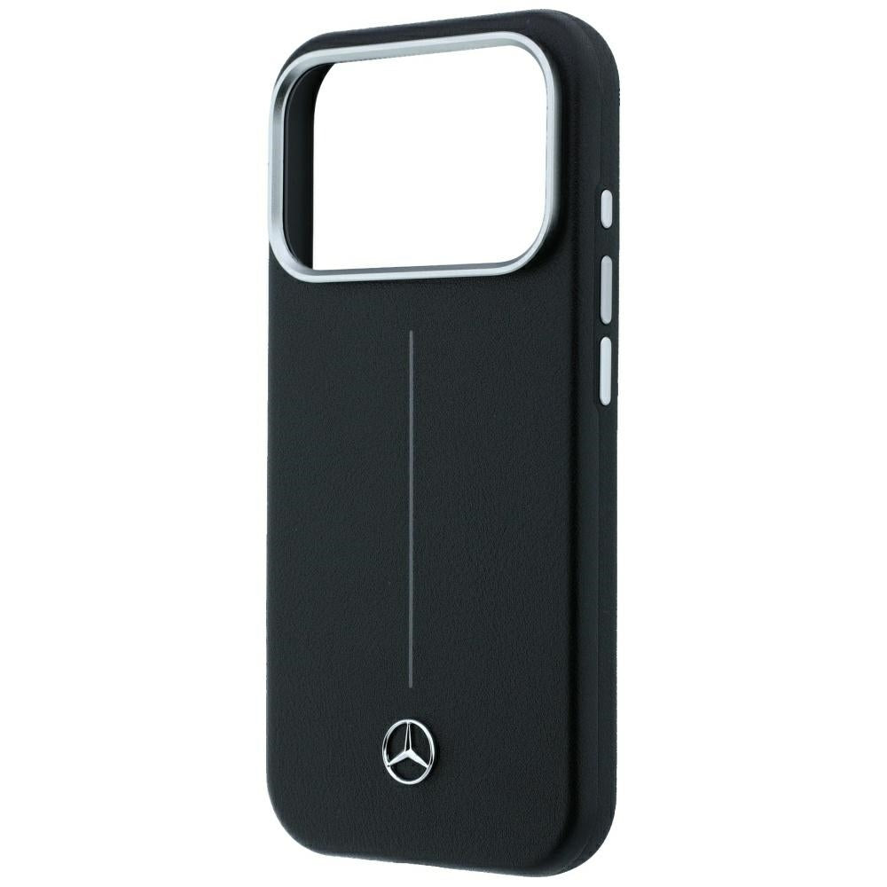 Mercedes Benz iPhone 17 Pro Max/iPhone 18 Pro Max Deksel Leather Iconic Line Svart