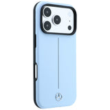 Mercedes Benz iPhone 17 Pro/iPhone 18 Pro Deksel Leather Iconic Line Blå
