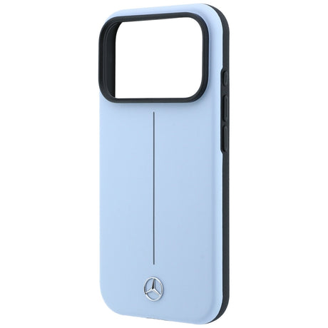 Mercedes Benz iPhone 17 Pro/iPhone 18 Pro Deksel Leather Iconic Line Blå