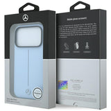 Mercedes Benz iPhone 17 Pro/iPhone 18 Pro Deksel Leather Iconic Line Blå