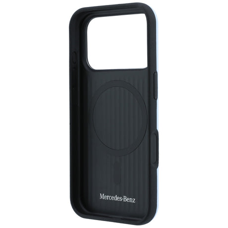 Mercedes Benz iPhone 17 Pro Max/iPhone 18 Pro Max Deksel Leather Iconic Line Blå