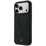 Mercedes Benz iPhone 17 Pro/iPhone 18 Pro Deksel Leather 3D MagSafe Svart