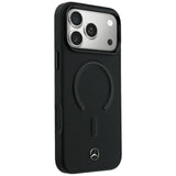 Mercedes Benz iPhone 17 Pro/iPhone 18 Pro Deksel Leather 3D MagSafe Svart
