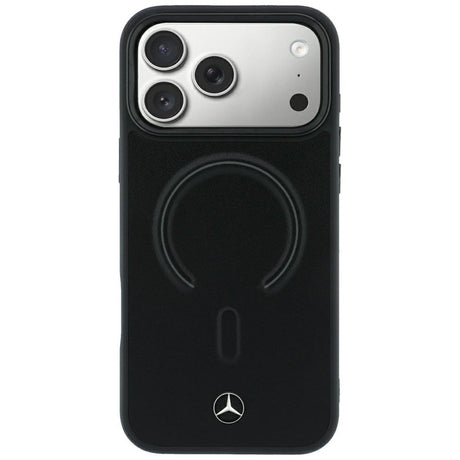 Mercedes Benz iPhone 17 Pro Max/iPhone 18 Pro Max Deksel Leather 3D MagSafe Svart