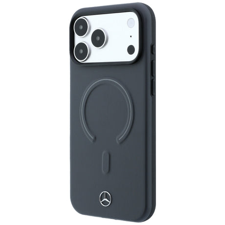 Mercedes Benz iPhone 17 Pro Max/iPhone 18 Pro Max Deksel Leather 3D MagSafe Grå