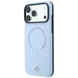 Mercedes Benz iPhone 17 Pro Max/iPhone 18 Pro Max Deksel i skinn med 3D MagSafe Blå
