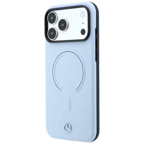 Mercedes Benz iPhone 17 Pro Max/iPhone 18 Pro Max Deksel i skinn med 3D MagSafe Blå